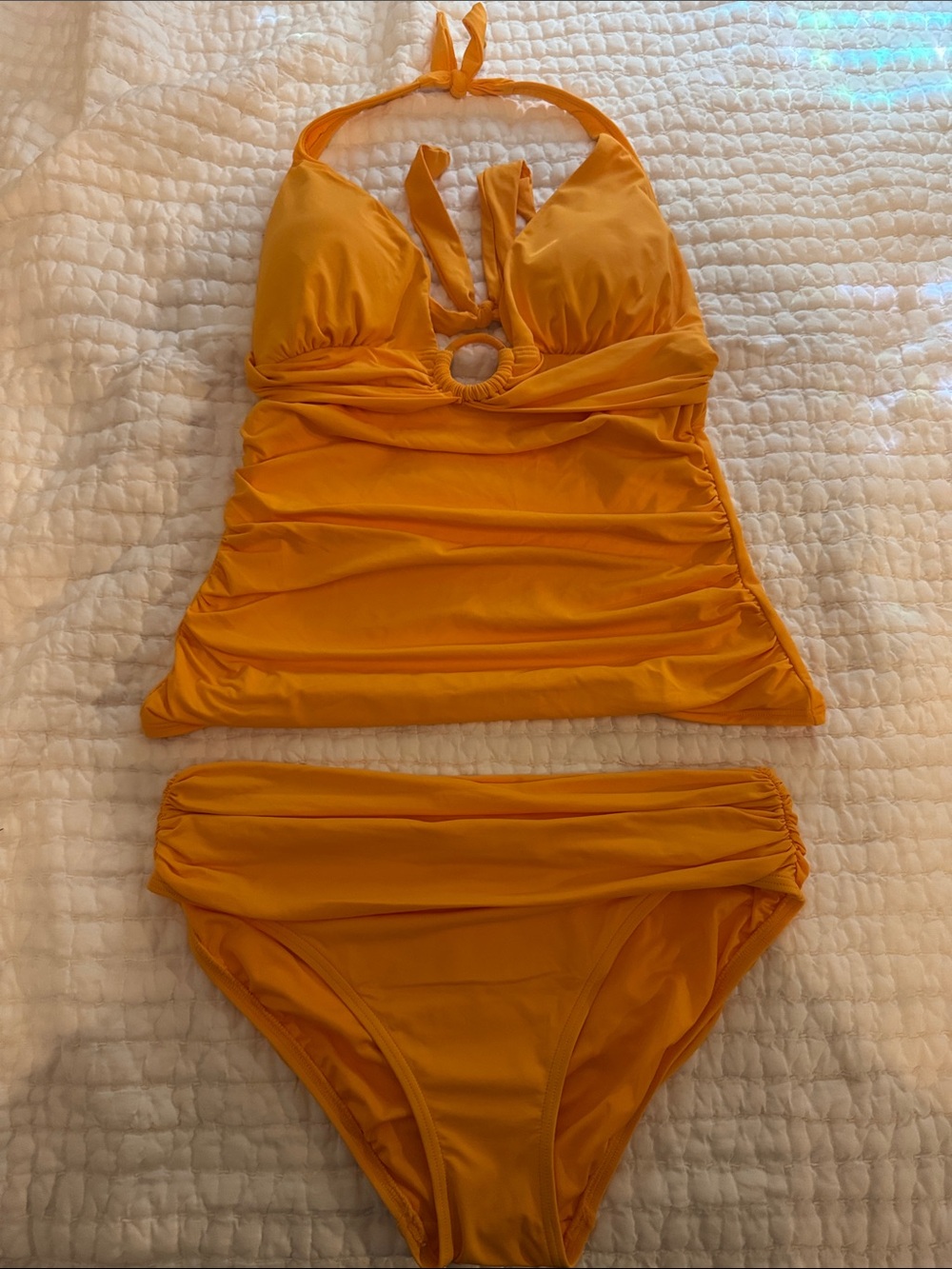 Carmen Marc Valvo Tankini in Marigold Yellow